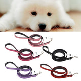Maxbell Maxbell Dog Pet Leash Lead Flocking Leather Walking Soft Firm Comfortable Red
