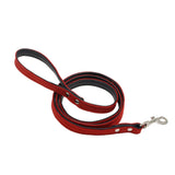 Maxbell Maxbell Dog Pet Leash Lead Flocking Leather Walking Soft Firm Comfortable Red