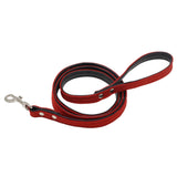 Maxbell Maxbell Dog Pet Leash Lead Flocking Leather Walking Soft Firm Comfortable Red