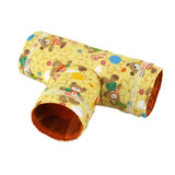 Maxbell Maxbell Toy T Tunnel Sleeper Play Tunnel for Guinea Pig Hamster Small Animal Yellow