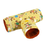 Maxbell Maxbell Toy T Tunnel Sleeper Play Tunnel for Guinea Pig Hamster Small Animal Yellow