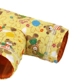 Maxbell Maxbell Toy T Tunnel Sleeper Play Tunnel for Guinea Pig Hamster Small Animal Yellow