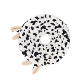 Maxbell Maxbell Dog Cat Elizabethan Collar E-Collar Medical Wound Cone Collar L Black and White Cow