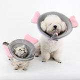 Maxbell Maxbell Dog Cat Elizabethan Collar E-Collar Medical Wound Cone Collar XL Grey Elephant