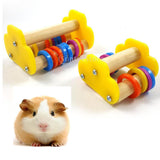 Maxbell Maxbell Wood Small Foot Roller Skate Hamster Teeth Play Toy Bird Stand Perch 8.5cm