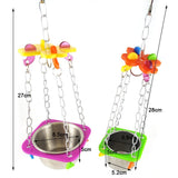 Maxbell Maxbell Parrots Parakeets Cockatiel Bird Cage Hanging Feeder Food Tray SwingToys S