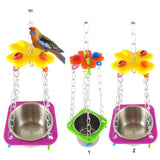 Maxbell Maxbell Parrots Parakeets Cockatiel Bird Cage Hanging Feeder Food Tray SwingToys S