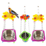 Maxbell Maxbell Parrots Parakeets Cockatiel Bird Cage Hanging Feeder Food Tray SwingToys S