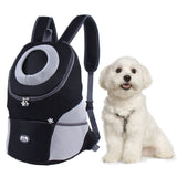 Maxbell Maxbell Pet Dog Backpack Carrier Travel Note Bag Front Net Double Shoulder Black