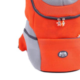 Maxbell Maxbell Pet Dog Backpack Carrier Travel Note Bag Front Net Double Shoulder Orange