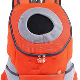Maxbell Maxbell Pet Dog Backpack Carrier Travel Note Bag Front Net Double Shoulder Orange