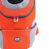 Maxbell Maxbell Pet Dog Backpack Carrier Travel Note Bag Front Net Double Shoulder Orange