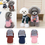 Maxbell Maxbell Adorable Dog Clothes Doggy Shirt 100% Cotton Puppy Apparel Clothing M Blue