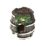 Maxbell Maxbell Resin Wreck Barrel Ornament for Aquarium Fish Tank Aquascaping Decor Black