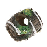 Maxbell Maxbell Resin Wreck Barrel Ornament for Aquarium Fish Tank Aquascaping Decor Black