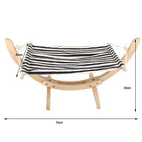 Maxbell Maxbell Pet Cat Hanging Hammock Sturdy Wood Bed for Ferret Small Animal Black Stripe