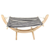 Maxbell Maxbell Pet Cat Hanging Hammock Sturdy Wood Bed for Ferret Small Animal Black Stripe