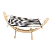 Maxbell Maxbell Pet Cat Hanging Hammock Sturdy Wood Bed for Ferret Small Animal Black Stripe