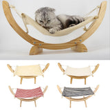 Maxbell Maxbell Pet Cat Hanging Hammock Sturdy Wood Bed for Ferret Small Animal Black Stripe