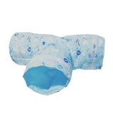 Maxbell Maxbell 3 Way Pet Tunnel Play Hide Tube House Beddind for Guinea Pig Hamster Small Animal Blue