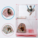 Maxbell Maxbell Fish Pattern Portable Folding Cat Kitten Camp Tent Bed Den House Home Pink