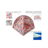 Maxbell Maxbell Fish Pattern Portable Folding Cat Kitten Camp Tent Bed Den House Home Pink