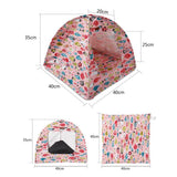 Maxbell Maxbell Fish Pattern Portable Folding Cat Kitten Camp Tent Bed Den House Home Pink