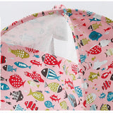 Maxbell Maxbell Fish Pattern Portable Folding Cat Kitten Camp Tent Bed Den House Home Pink