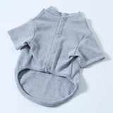 Maxbell Maxbell 100% Cotton Dog Shirt Clothes Puppy Two feet Clothing Fashion Gift M gray