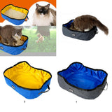 Maxbell Maxbell Portable and Foldable Cat Litter Box Case Kitty Toilet Seat Dusty Blue