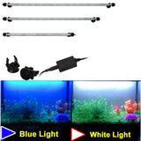 Maxbell Maxbell Water Aquarium Fish Tank LED Light SMD Bar Lamp EU 220V 37cm White Blue