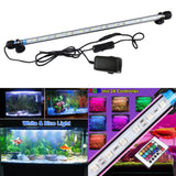 Maxbell Maxbell Water Aquarium Fish Tank LED Light SMD Bar Lamp EU 220V 37cm White Blue