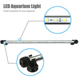 Maxbell Maxbell Water Aquarium Fish Tank LED Light SMD Bar Lamp EU 220V 37cm White Blue