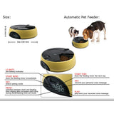 Maxbell Maxbell Automatic LCD Display Pet Timing Food Dispenser Auto Feeder 6-Meal Yellow