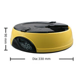 Maxbell Maxbell Automatic LCD Display Pet Timing Food Dispenser Auto Feeder 6-Meal Yellow