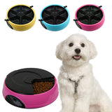 Maxbell Maxbell Automatic LCD Display Pet Timing Food Dispenser Auto Feeder 6-Meal Yellow