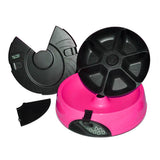 Maxbell Maxbell Automatic LCD Display Pet Timing Food Dispenser Auto Feeder 6-Meal Pink