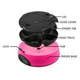 Maxbell Maxbell Automatic LCD Display Pet Timing Food Dispenser Auto Feeder 6-Meal Pink
