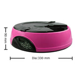 Maxbell Maxbell Automatic LCD Display Pet Timing Food Dispenser Auto Feeder 6-Meal Pink