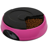 Maxbell Maxbell Automatic LCD Display Pet Timing Food Dispenser Auto Feeder 6-Meal Pink