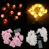 Maxbell String Light Christmas Lamp 10LED Wedding Party Decor White Rose#Warm White - Aladdin Shoppers