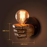 Maxbell E27 Vintage Fist Resin Wall Lights Aisle/Balcony light Wall Lamp#Right Hand - Aladdin Shoppers