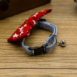 Maxbell Maxbell Pet Dog Cat Holiday Party Bow Tie Collars With Ring Bell M Red-Star