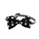 Maxbell Maxbell Pet Dog Cat Holiday Party Bow Tie Collars With Ring Bell S Blue-Star