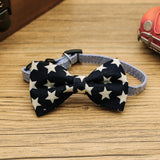Maxbell Maxbell Pet Dog Cat Holiday Party Bow Tie Collars With Ring Bell S Blue-Star