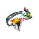 Maxbell Maxbell Pet Dog Cat Holiday Party Bow Tie Collars With Ring Bell S Multi-Graffiti