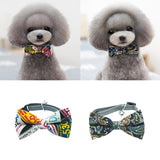Maxbell Maxbell Pet Dog Cat Holiday Party Bow Tie Collars With Ring Bell S Multi-Graffiti