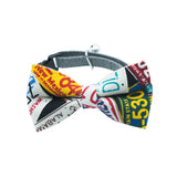 Maxbell Maxbell Pet Dog Cat Holiday Party Bow Tie Collars With Ring Bell M Multi-Graffiti