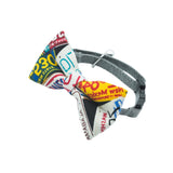 Maxbell Maxbell Pet Dog Cat Holiday Party Bow Tie Collars With Ring Bell M Multi-Graffiti