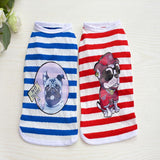 Maxbell Maxbell 100% Cotton Adorable Dog Clothes Doggy Shirt Vest Puppy Apparel Clothing XL Blue